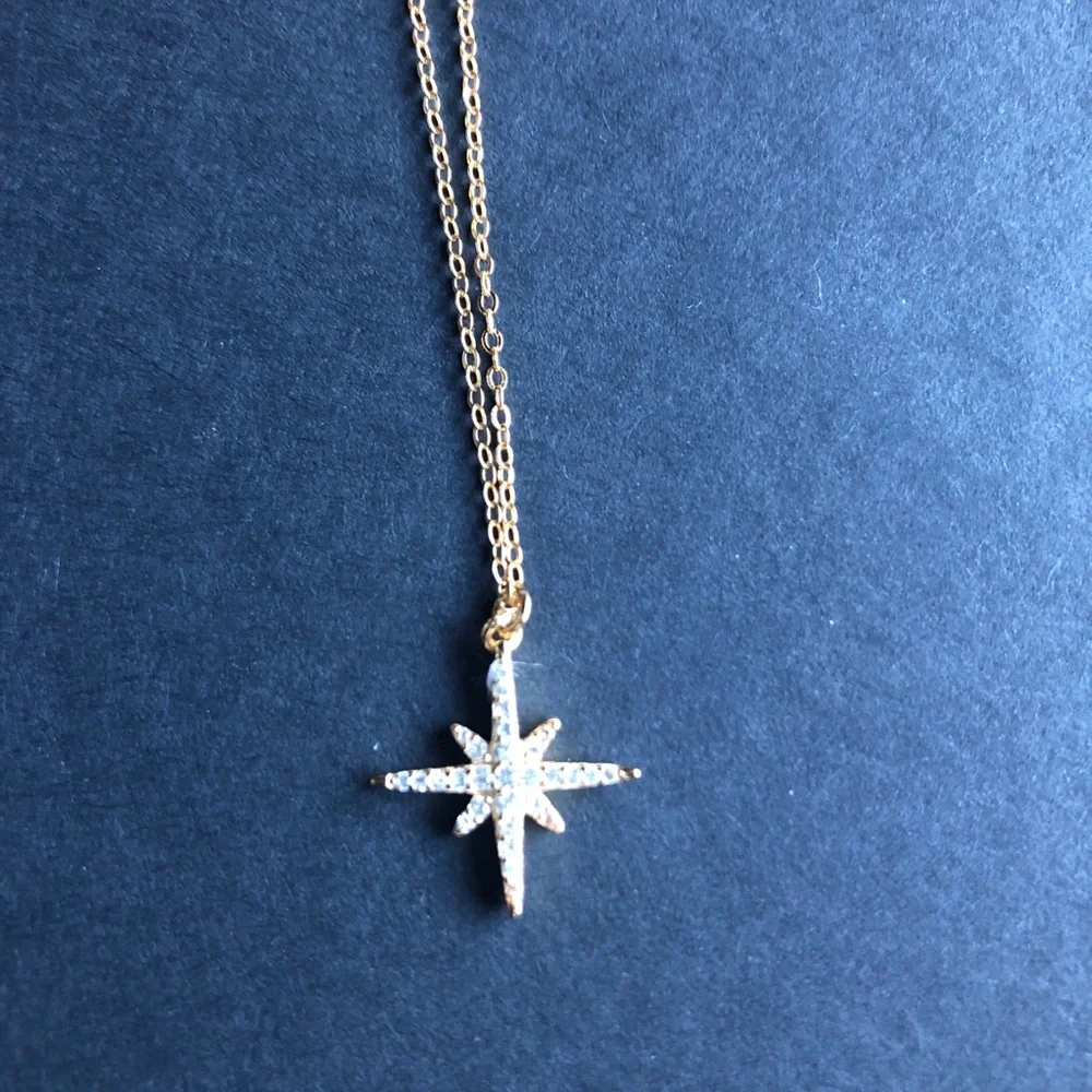 🎁 Sterling Forever gold over sterling Cz pendant